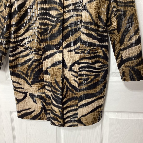 Selene Sport Animal Print Women's Blazer Jacket Button Front L - Picture 4 of 12